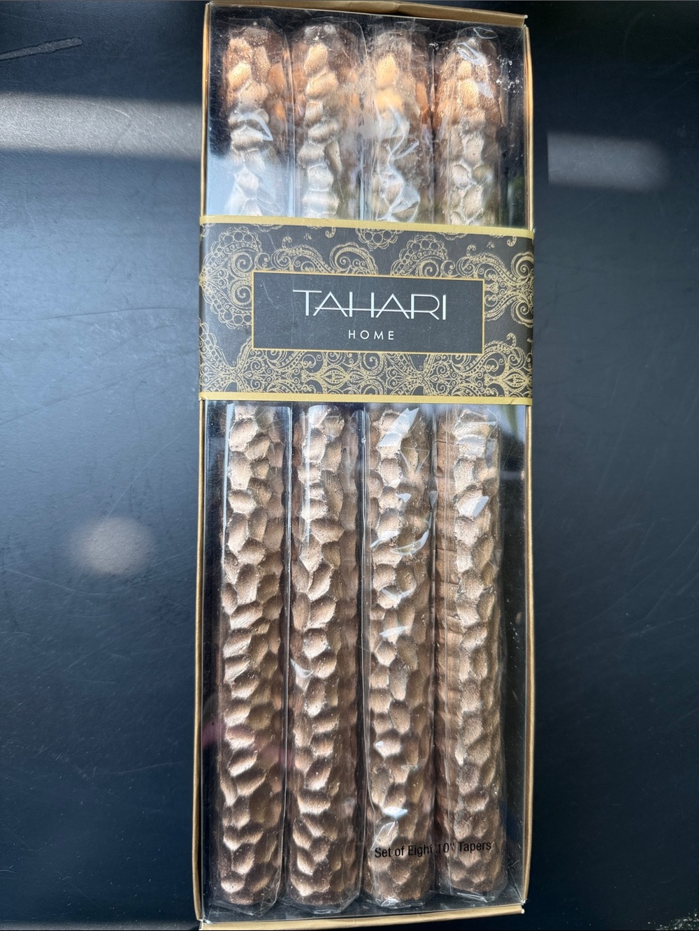 New Tahiti metallic gold tapered candles